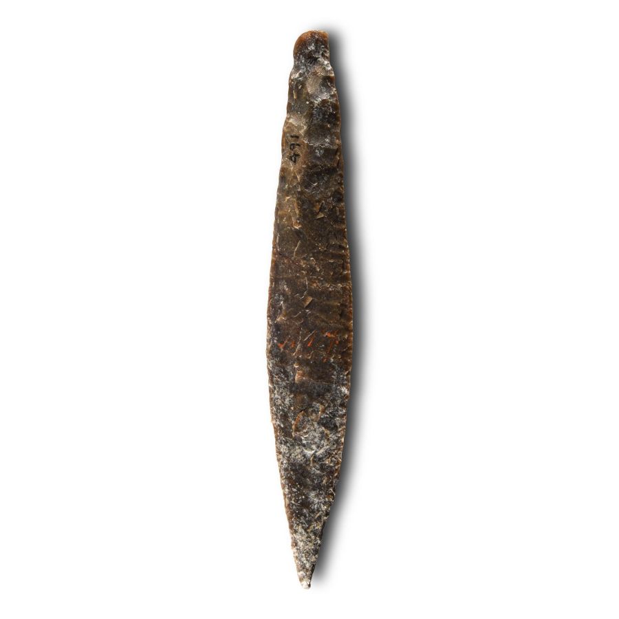 Large Stone Age Danish Type IIa Knapped Flint Dagger